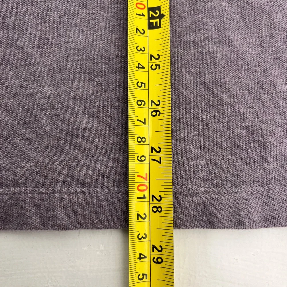 Banana Republic Mens 2XL Polo Shirt Purple Cotton Slim Fit Golf Performance Logo